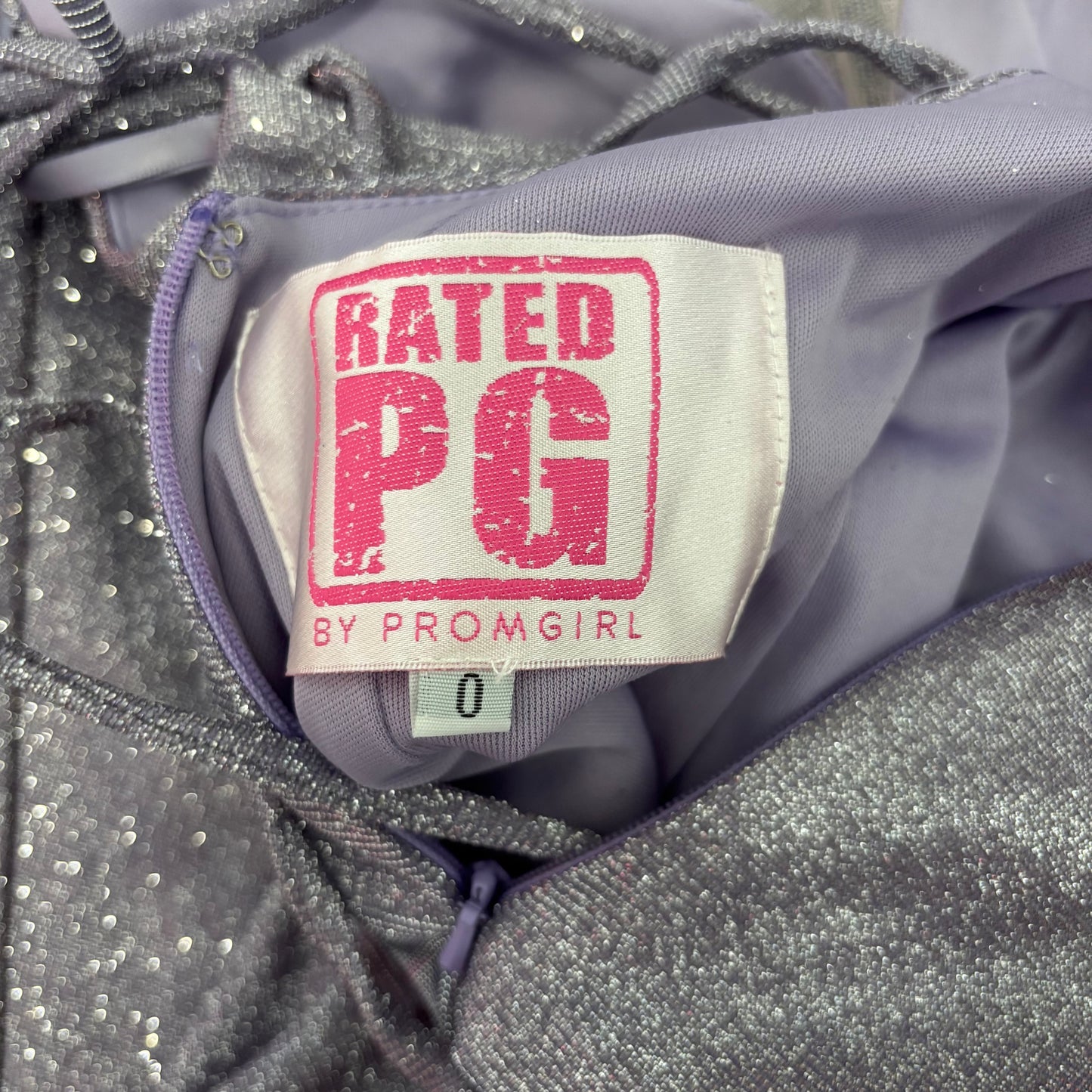 New RATED PG by PromGirl Metallic Purple Mermaid Gown Size 0