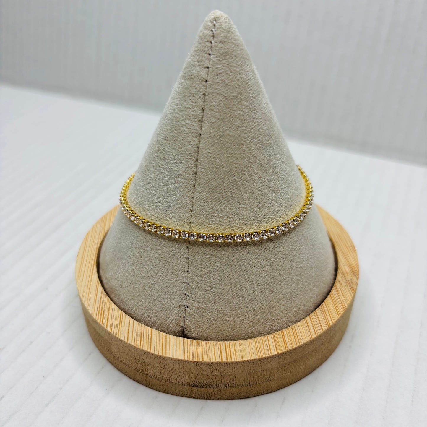 New SHASHI Gold-Tone CZ Adjustable Slider Tennis Bracelet