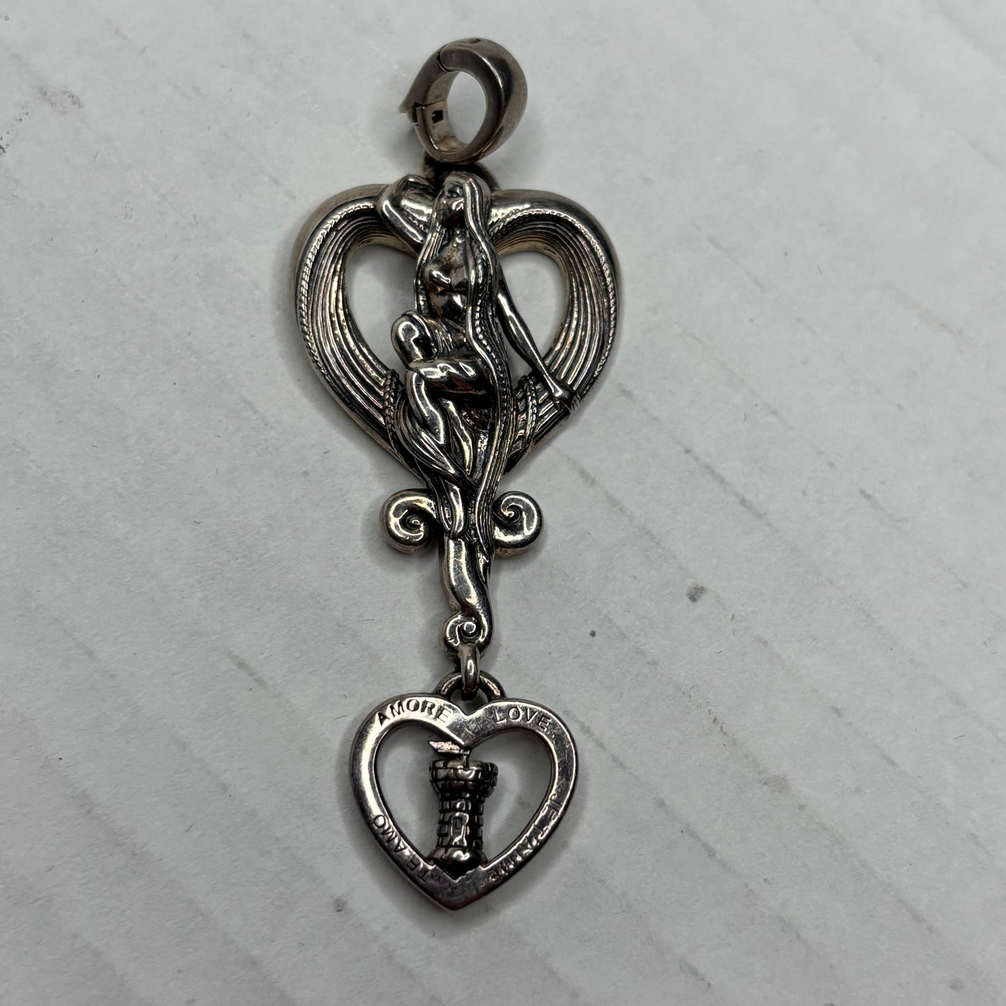 BARRY KIESELSTEIN-CORD KC Studio Sterling Silver Rapunzel Love Heart Pendant