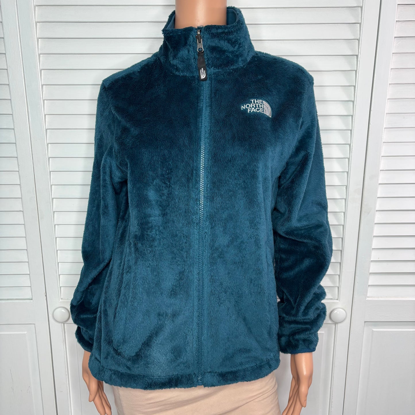 THE NORTH FACE Deep Teal Osito Full-Zip Fleece Jacket Size Medium