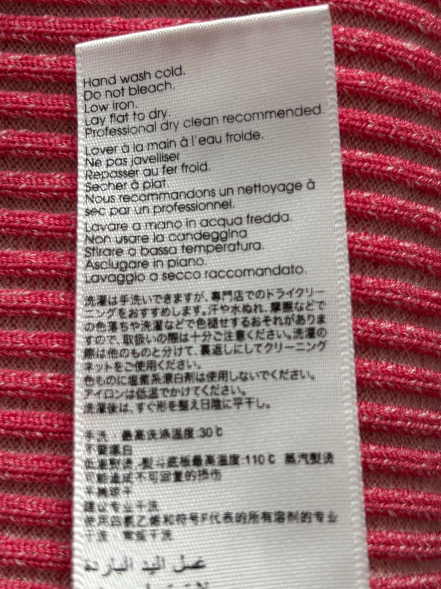 3.1 PHILLIP LIM Pink Ribbed Wool Cut-Out Maxi Dress Size Small