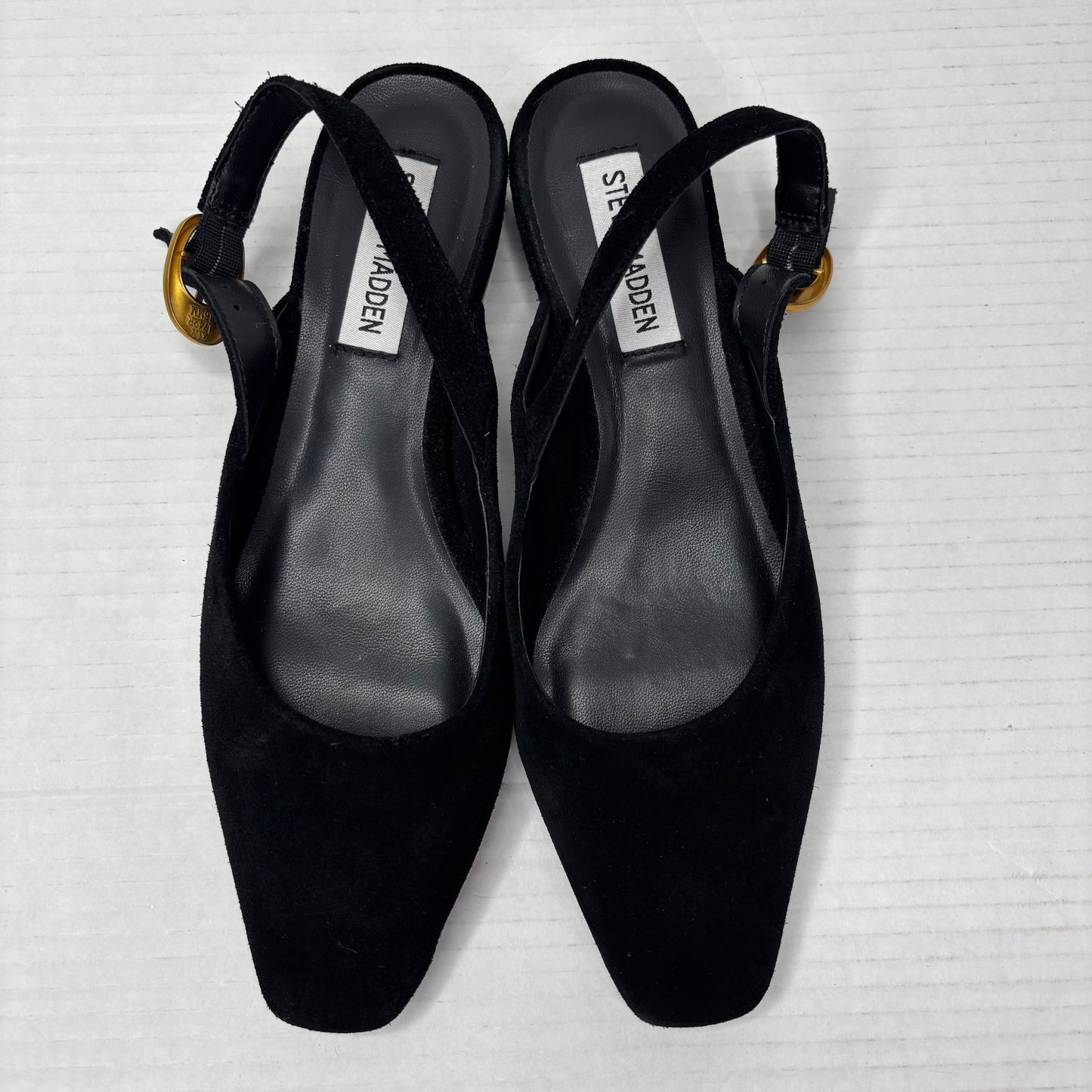 STEVE MADDEN Diona Slingback Flats in Black Suede Size 6M