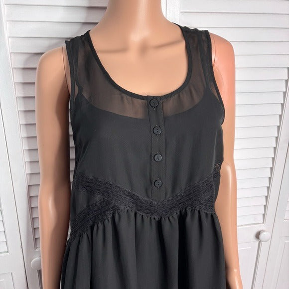 *New* EXPRESS Black Babydoll Mini Dress Size Medium