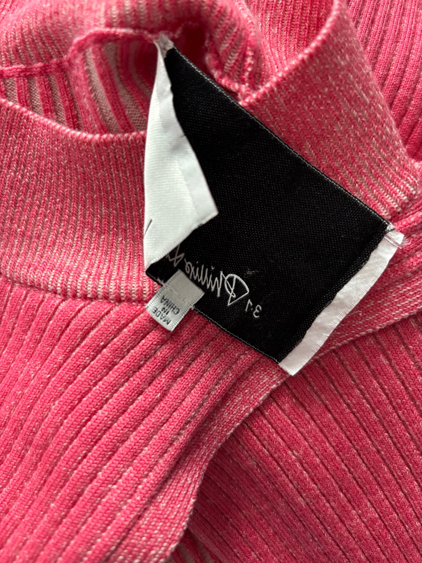 3.1 PHILLIP LIM Pink Ribbed Wool Cut-Out Maxi Dress Size Small