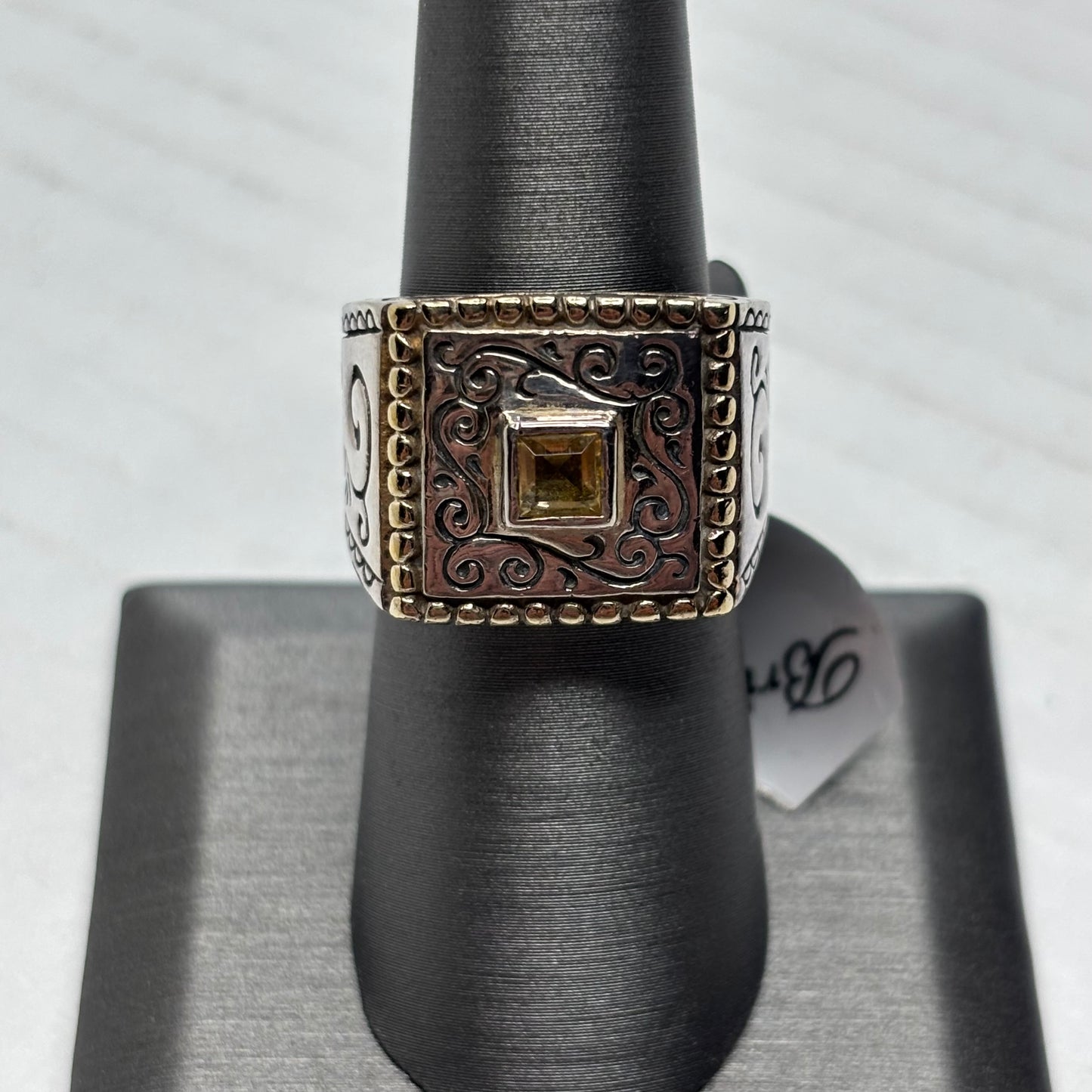 New BRIGHTON Retired "Caress" Scroll Ring Size 7