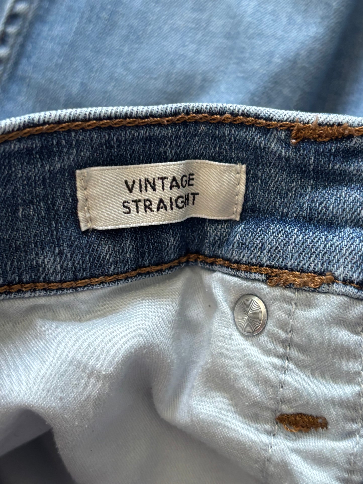 J.CREW Blue Vintage Straight High-Rise Jeans Size 28