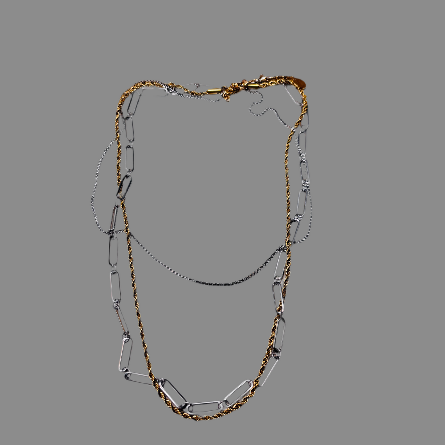 *New* VICTORIA EMERSON Corrine Layered Mixed Metals Chain Necklace