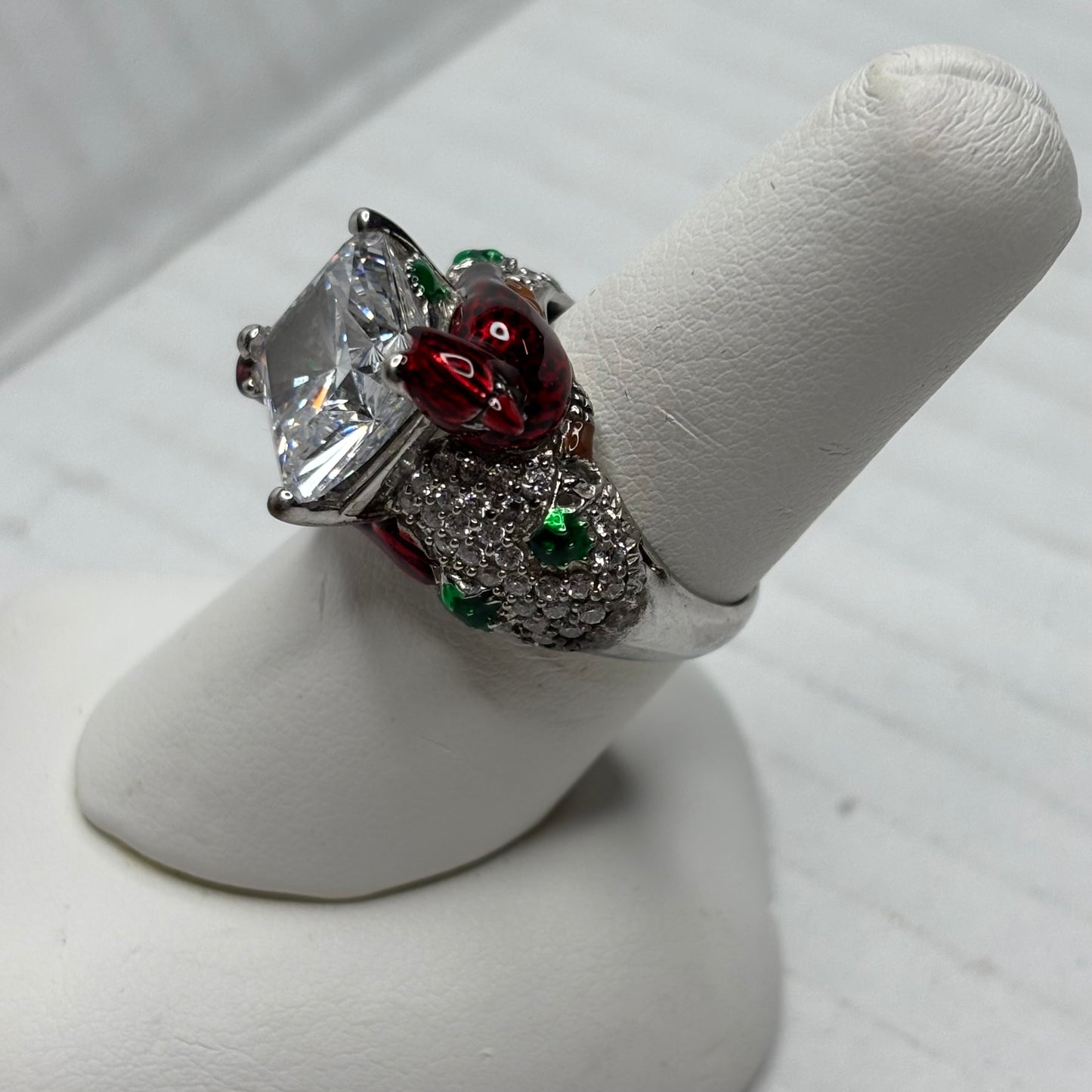 VICTORIA WIECK Beverly Hills Cardinal Bird Ring Size 7