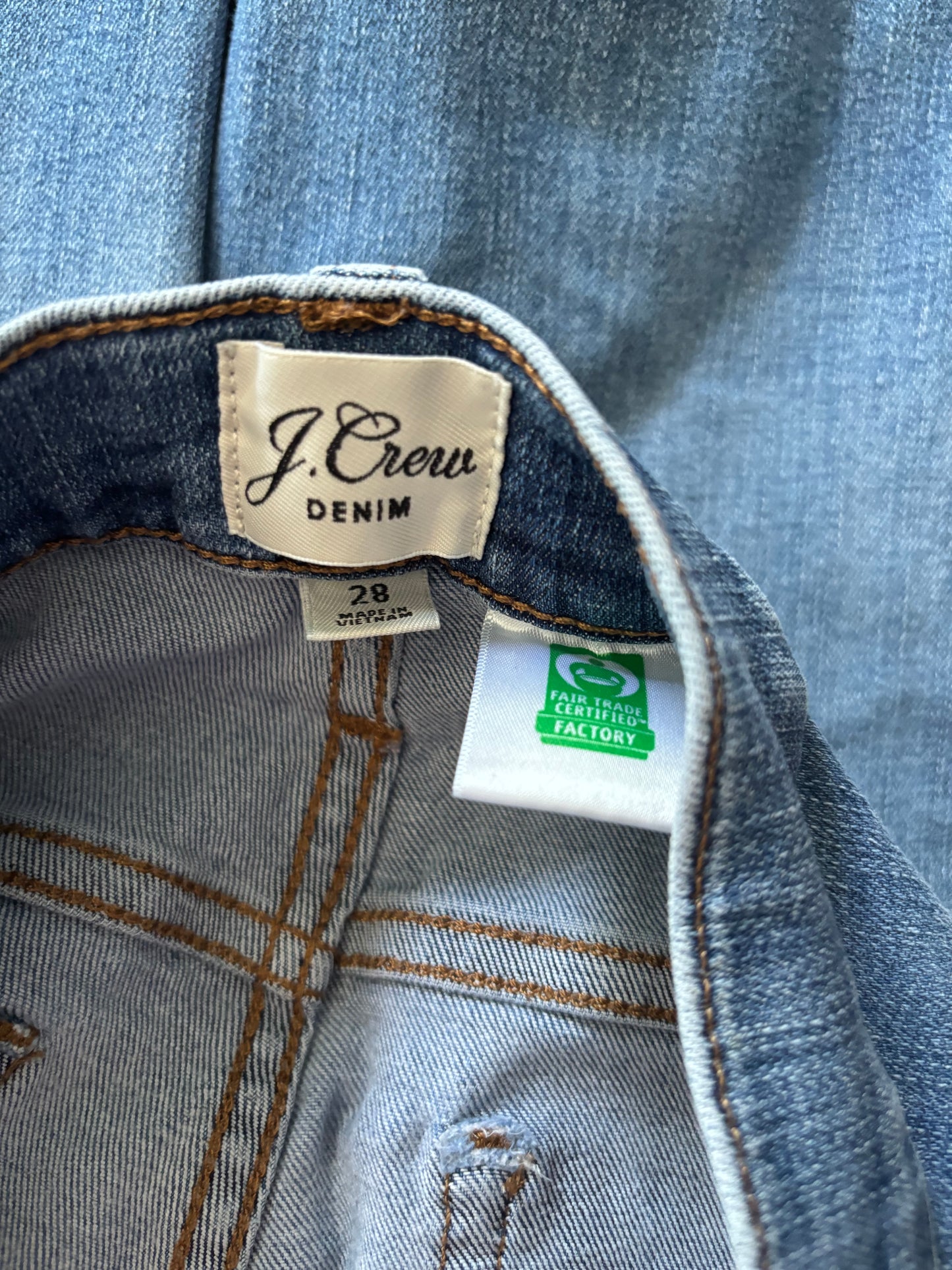 J.CREW Blue Vintage Straight High-Rise Jeans Size 28