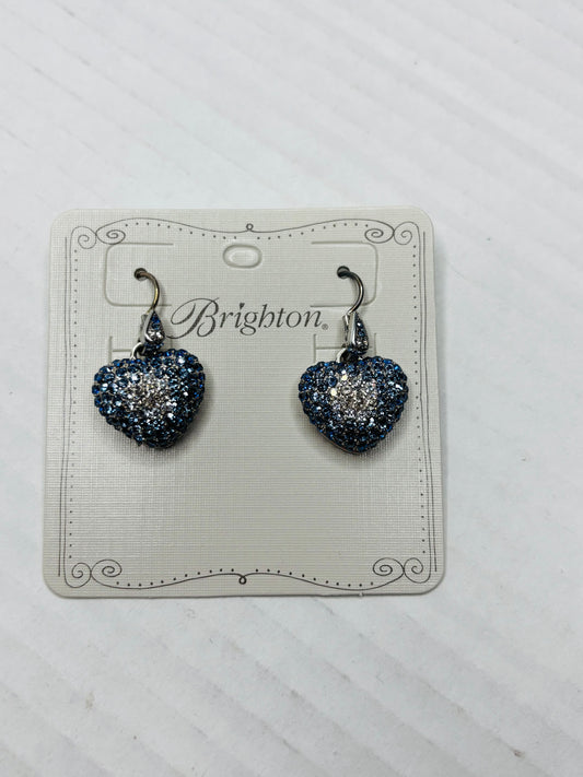 New BRIGHTON "Love Is All You Need" Blue Ombre Heart Earrings