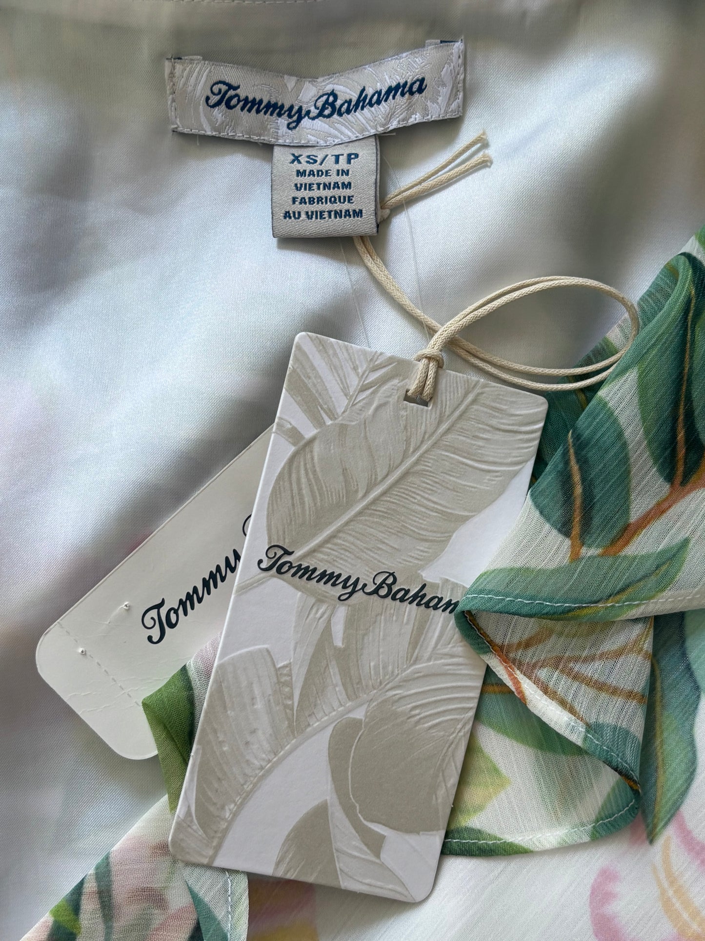 New TOMMY BAHAMA Tropical Bliss Faux Wrap Maxi Dress XS