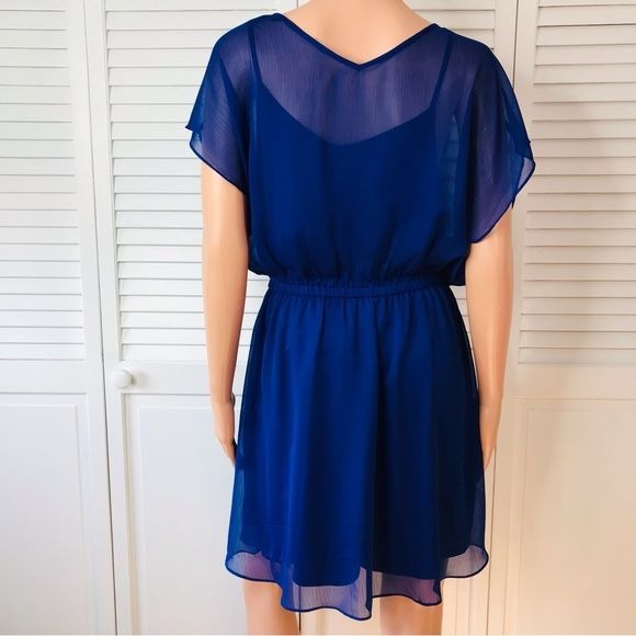 EXPRESS Royal Blue Short Sleeve Lightweight Dress Size Large