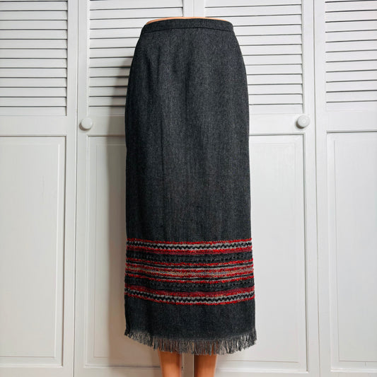 SAG HARBOR Petite Vintage Gray Peruvian Pencil Skirt Size 4P