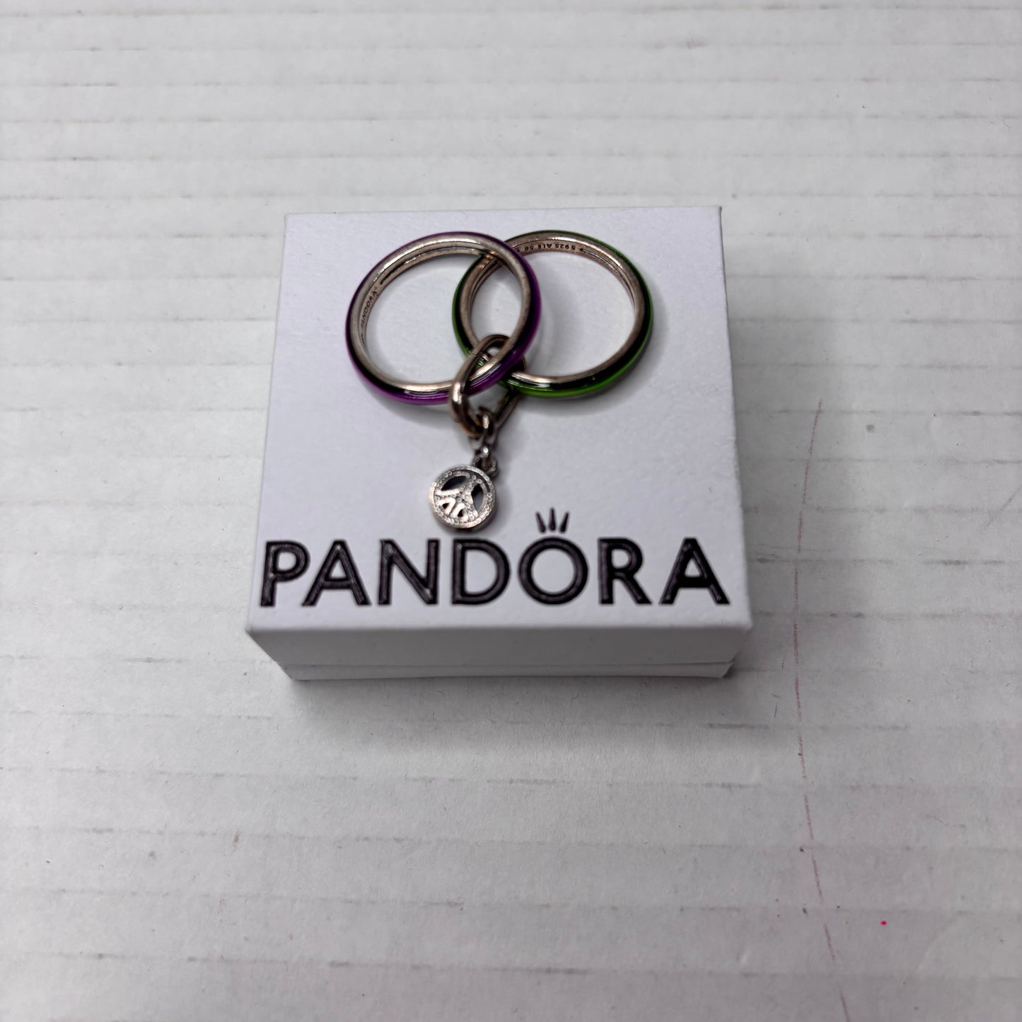 PANDORA Peace and Harmony ME Ring Collection Set Size 7