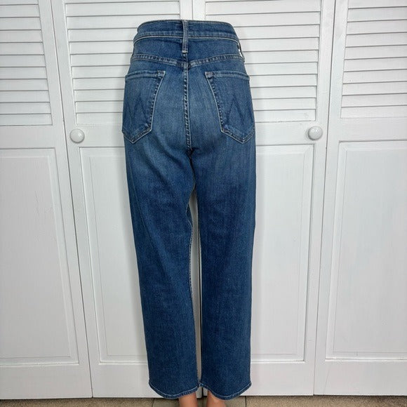 MOTHER The Tomcat High-Waisted Straight Jeans in Wild Game Wash Size 29