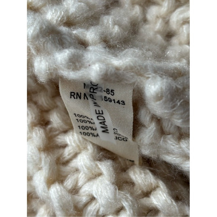 FRNCH Paris Chunky Knit Color Block Sleeve Cardigan Sweater Size Medium/Large