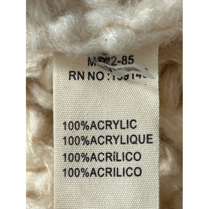 FRNCH Paris Chunky Knit Color Block Sleeve Cardigan Sweater Size Medium/Large