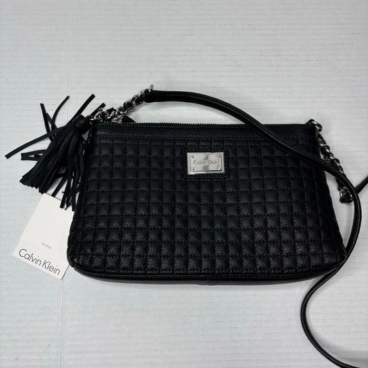 *NEW* CALVIN KLEIN Black Quilted Hastings Pebble Crossbody