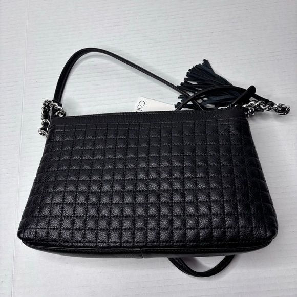 *NEW* CALVIN KLEIN Black Quilted Hastings Pebble Crossbody