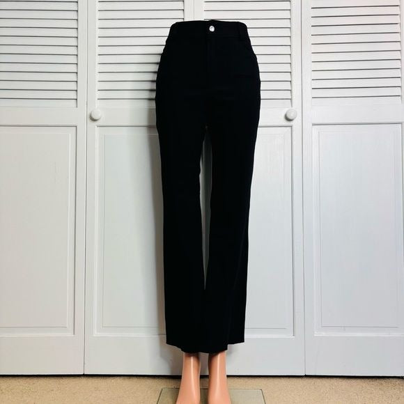 ELAINE KIM Black Tech Stretch Flare Plant Size Large