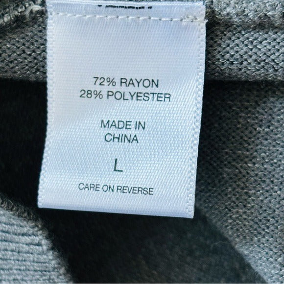 NEW YORK & COMPANY Gray Silver Studded Sweater Size Large