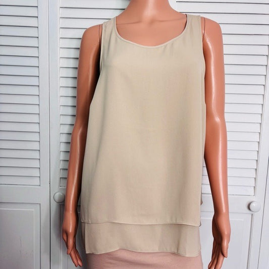 *New* SOFT SURROUNDINGS Jubilee Tank in Beige Size Medium