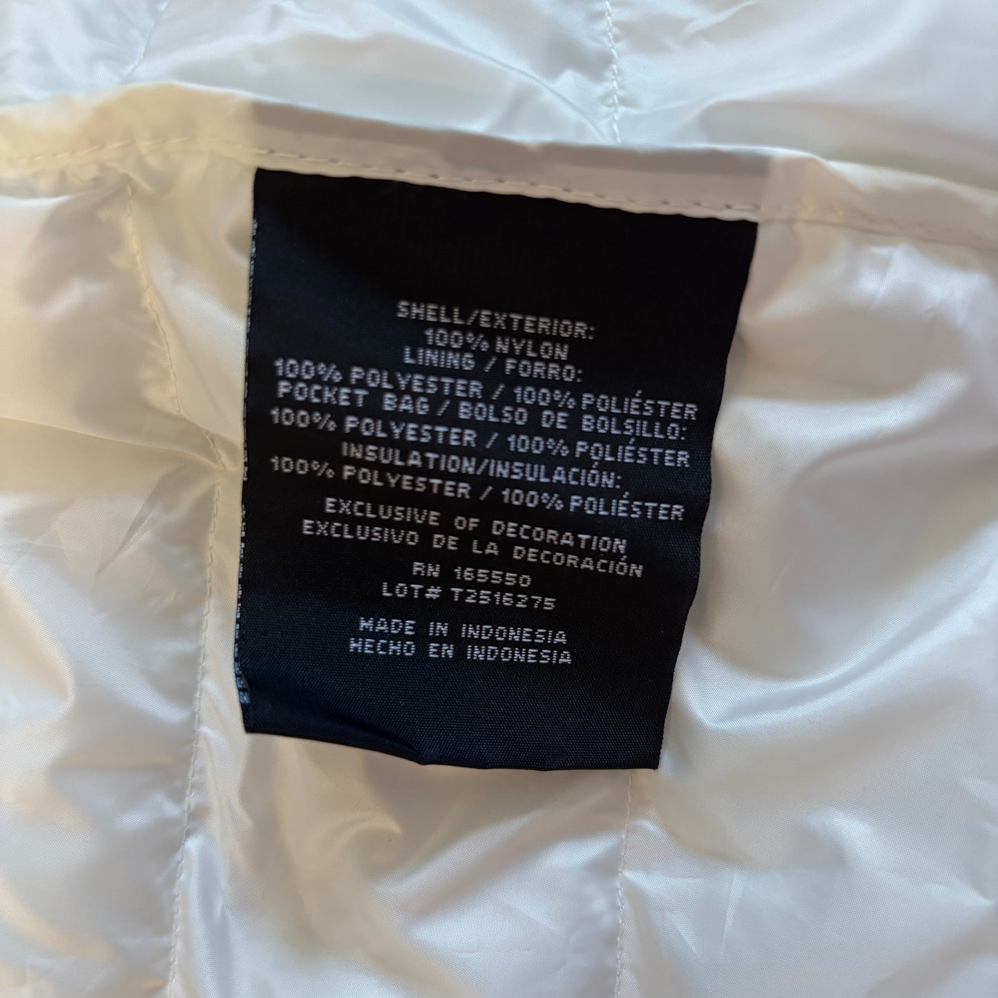 New 32 DEGREES Heat Lightweight Recycled Puffer Vest IN White Size Large