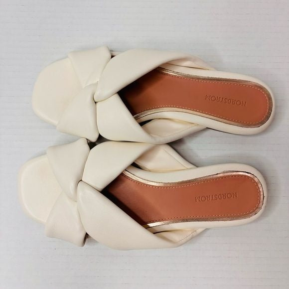 NORDSTROM White Cerise Slide Sandals Size 6