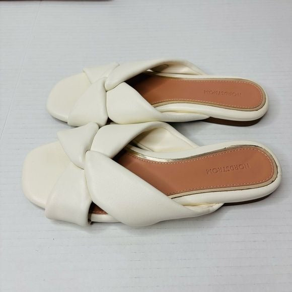 NORDSTROM White Cerise Slide Sandals Size 6