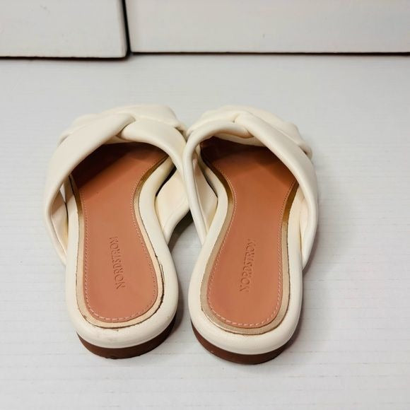 NORDSTROM White Cerise Slide Sandals Size 6