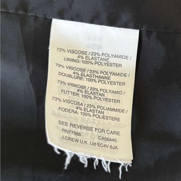 J. CREW COLLECTION Gray V-Neck Single Button Blazer in Charcoal Gray Size 2