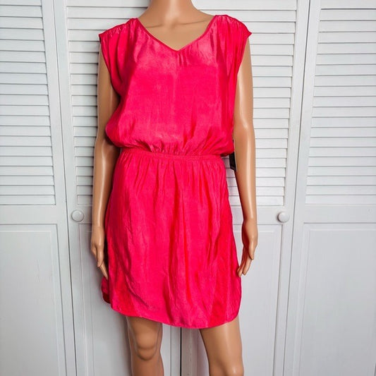 NEW EXPRESS Pink Lace Cap Sleeve Dress Size Small