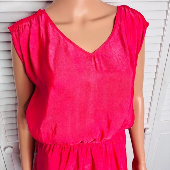 NEW EXPRESS Pink Lace Cap Sleeve Dress Size Small