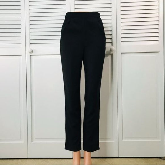 LULU’S Black High Waist Straight Leg Pants Size Extra Small