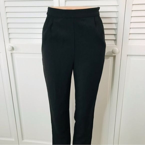 LULU’S Black High Waist Straight Leg Pants Size Extra Small