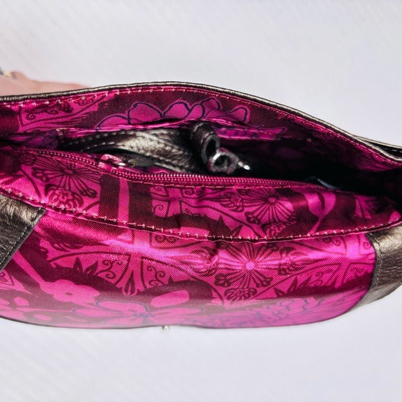 NEW BRIGHTON Pewter Velvet Rose Pouch