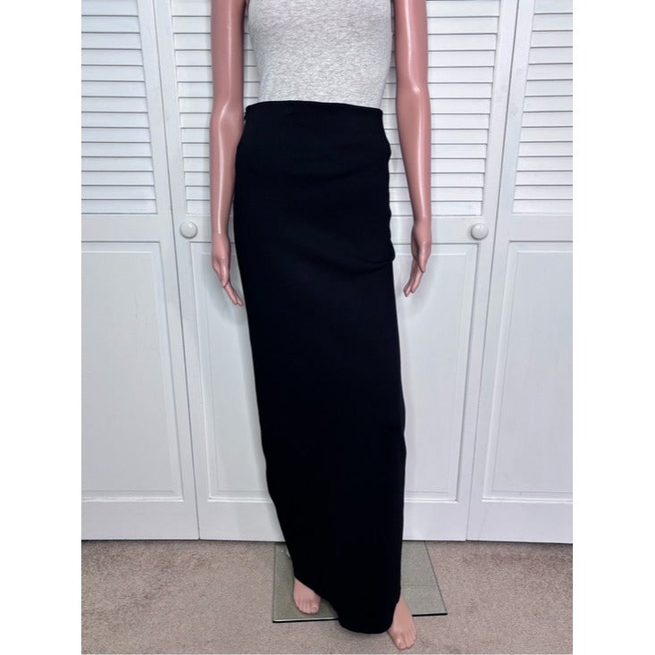 New MAX MARA Black Alce Knitted Maxi Skirt Size Small