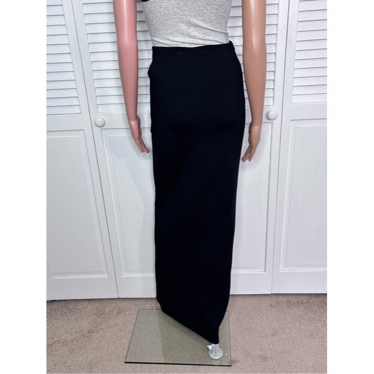 New MAX MARA Black Alce Knitted Maxi Skirt Size Small