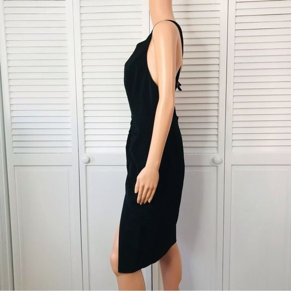 New NBD Black Moonlit Strappy One Shoulder Ruched Front Dress Size Medium