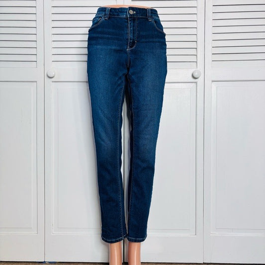 WHITE HOUSE BLACK MARKET Blue Skinny Leg Jeans Size 10R