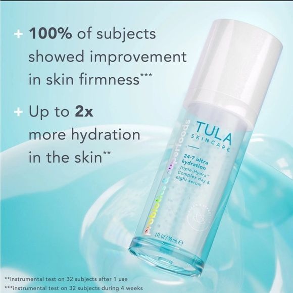 *NEW* TULA Skincare 24-7 Ultra Hydration Triple-Hydra Complex Day & Night Serum