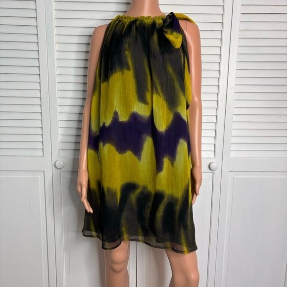 KENAR Yellow Purple Lightweight Dress Size 2X