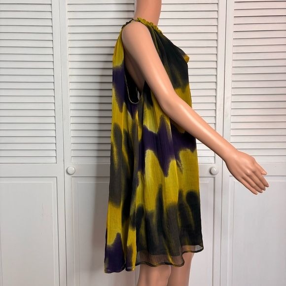 KENAR Yellow Purple Lightweight Dress Size 2X