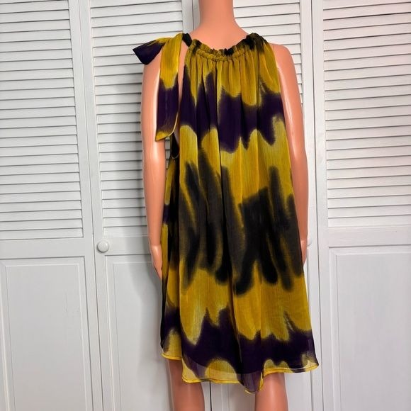 KENAR Yellow Purple Lightweight Dress Size 2X