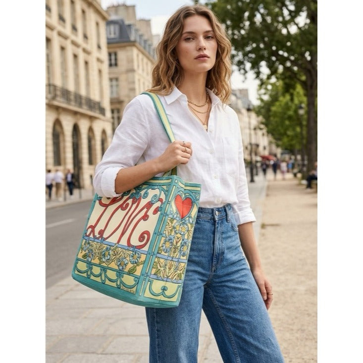 New Brighton "A Winter's Love" Canvas Tote Bag