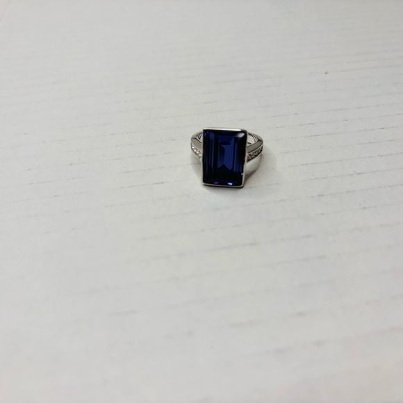 SWAROVSKI Amethyst Rhodium Plated Cocktail Ring Size 6