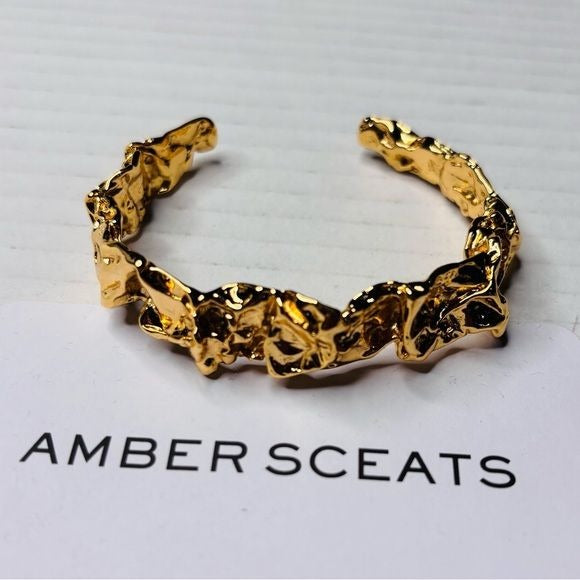 *New* AMBER SCEATS Emery 24K Gold Plated Cuff