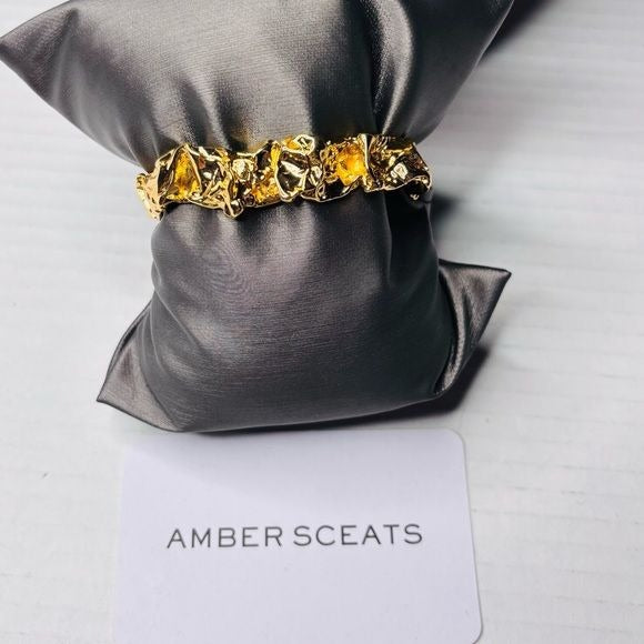 *New* AMBER SCEATS Emery 24K Gold Plated Cuff