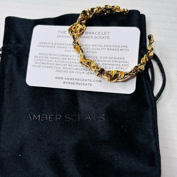 *New* AMBER SCEATS Emery 24K Gold Plated Cuff