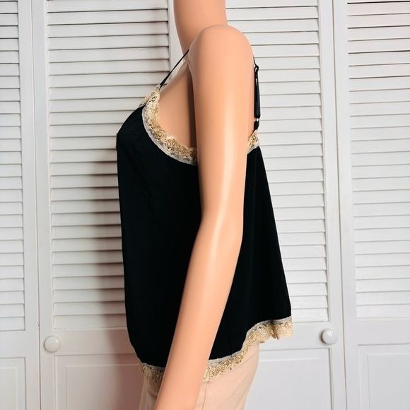 *NEW* LANE BRYANT Black Ivory Lace Trim Camisole Size 14/16